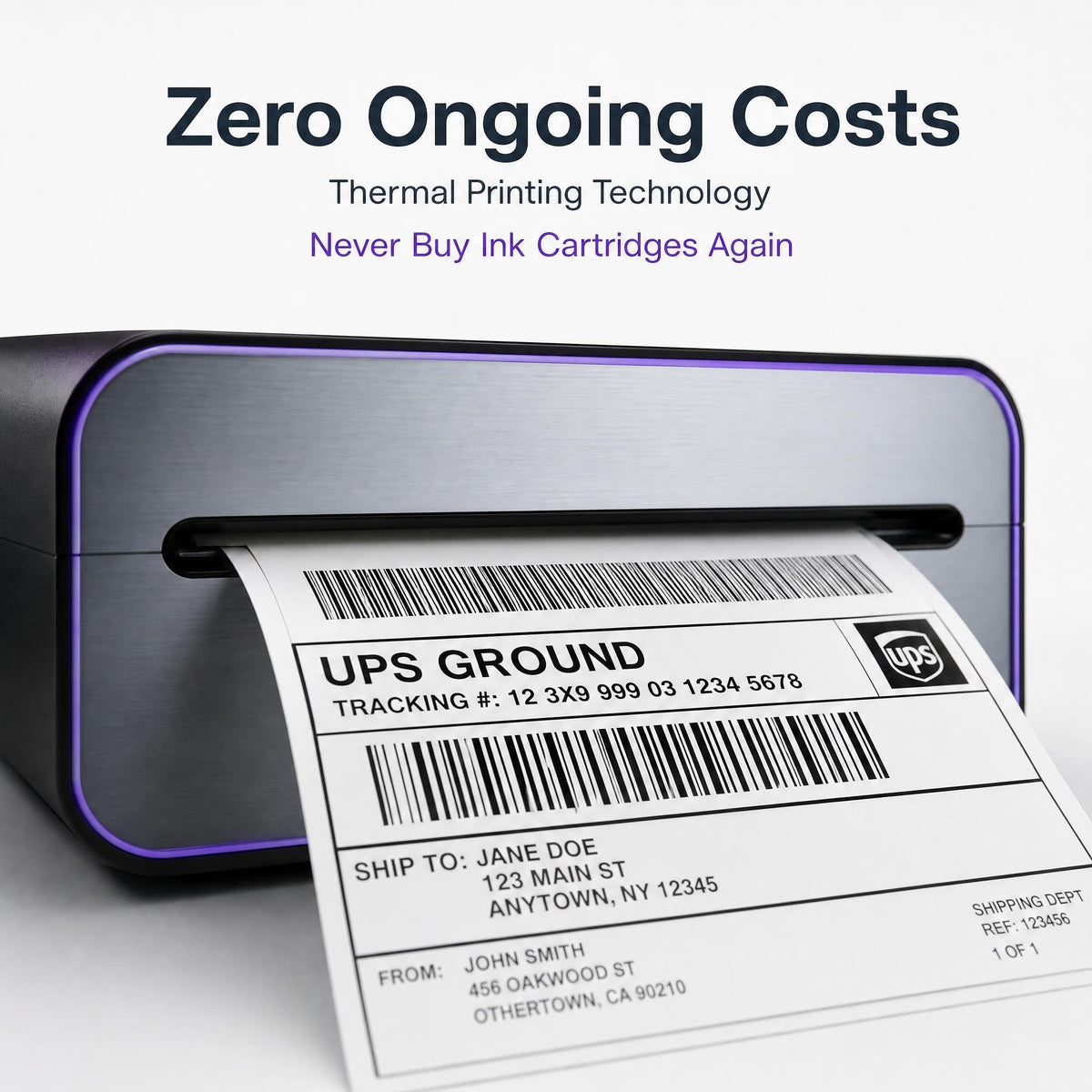 Zeturn 4x6 Thermal Shipping Label Printer, Bluetooth Wireless