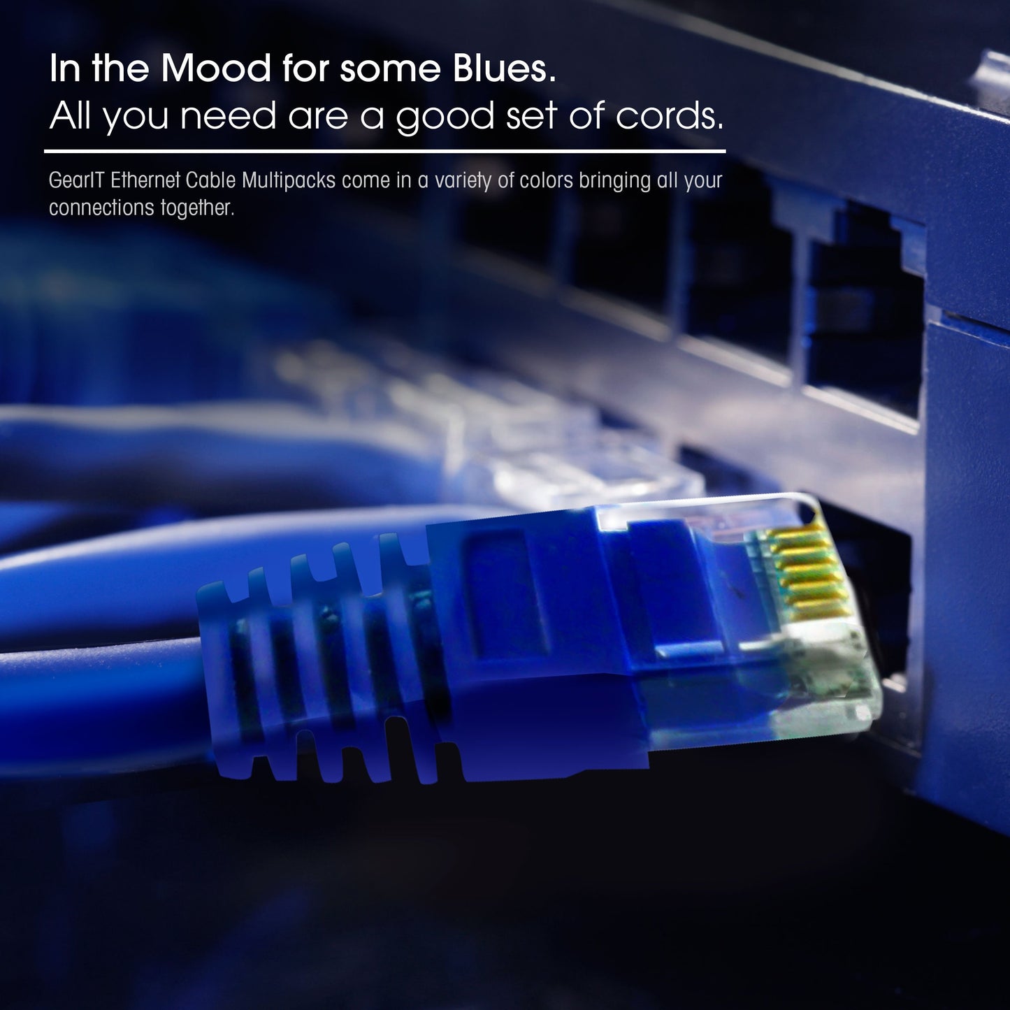 GearIT 24-Pack, Cat5e Ethernet Patch Cable 3 Feet - Snagless RJ45 Computer LAN Network Cord, Purple - Compatible with 24 48 Port Switch POE Rackmount 24port Gigabit