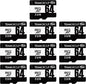 TEAMGROUP Micro 64GB x 10 Pack UHS-I U1 Class 10 SDHC SDXC Read Speed up to 100MB/s High Speed Flash Meomry Card with Adapter for Camera, Surveillance, Full HD Shooting TUSDX64GCL10U66
