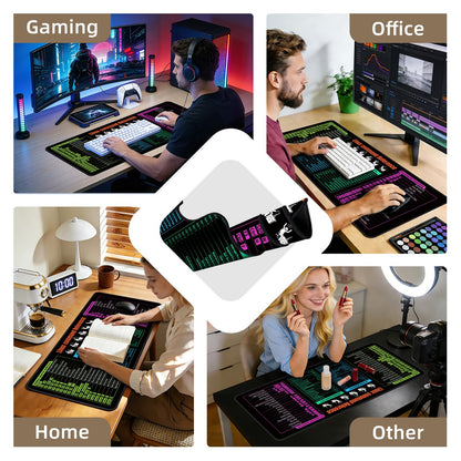Galdas Gaming Mouse Pad XXL XL Large Long Extended Big Mousepad Non-Slip Rubber Keyboard Mouse Pad with Stitched Edges for Laptop Home Office (31.5x11.8x0.08 Inch) -Notes