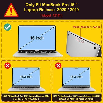 Mektron Case for MacBook Pro 16 Inch A2141 Cover 2019 Release 16" with Liquid Retina Display/Touch ID, Plastic Hard Shell with Keyboard Skin & Screen Protector & Dust Plug, Floral C218