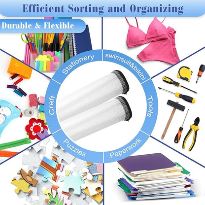 Jetec 32 Pcs Mesh Zipper Bags Toy Storage Bikini Organizer Bag Bolsas Para Guardar Trajes De Baño Waterproof Zipper Reusable Pouch Puzzle Multipurpose for Storage Office(Black,13 x 9.5 Inch)