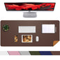AFIING Leahter Desk Pad 47" x 17", Red,Desk Cover mat