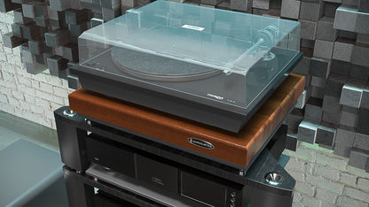 IsoAcoustics Delos Turntable Isolation Butcher Block Series: 1815W2 (18" W x 15" D x 3" H) Walnut