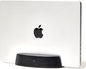 Nordik Vertical Laptop Stand - Black - Premium Laptop Dock and Holder for Home Office, Software Engineers - Space Saving Desk Dock for Mac Users and Laptop Users - Stable Non-Slip Wood Stand