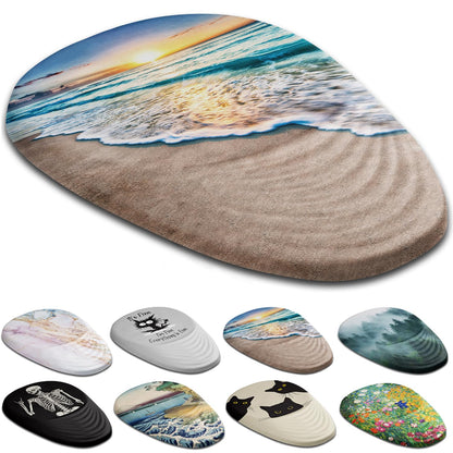 Armanza Sunset Mouse Pad, Ergonomic Mouse Pad with Wrist Rest Support, Non-Slip PU Base Desktop Mousepad for Pain Relief, Computer, Office & Home, Beach