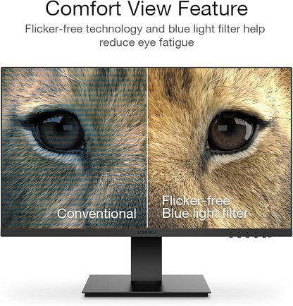 KOORUI Monitor 27 Inch 1080p PC Monitor 3000:1 Contrast Ratio with HDMI VGA for Office and Home, 99% SRGB, Frameless, Eye Care, Tilt Adjustment, VESA Mountable, Black