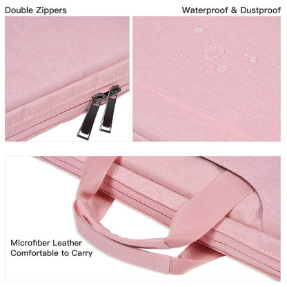 15.6 Inch Laptop Sleeve TSA Case Women Ladies Bag for Macbook Pro 16" M5 M4 M3 M2 M1, Lenovo Ideapad 15.6", HP Envy/Victus 15.6, Dell Inspiron 15, Acer Aspire/Nitro 15, ASUS MSI Macbook 15 Case, Pink