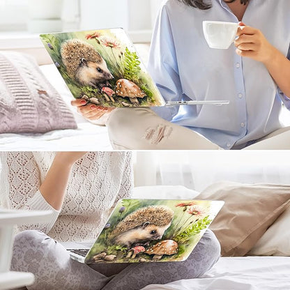 May Chen for MacBook Air 13.6 inch Case A3240 M4 A3113 M3 A2681 M2 with Retina Dispaly, 2025 2024 2023 2022 Release, Plastic Hard Shell Case with Screen Protector & Keyboard Cover, Hedgehog watercolor