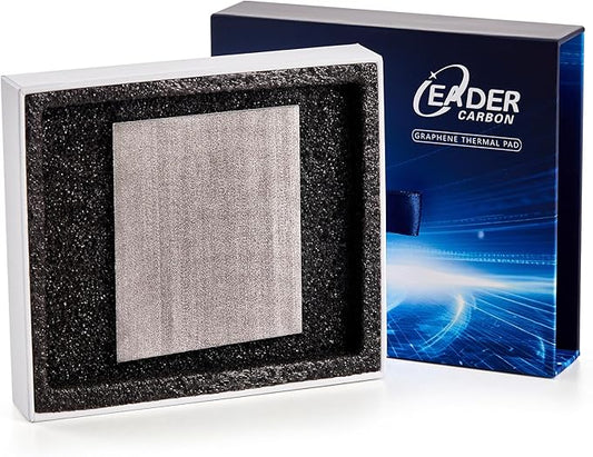 Leadercarbon Thermal Pad,68 * 51 * 0.2mm,Graphene Thermal Pads for GPU/CPU/XBOX/PS5/ Electronics - Highly Efficient, Compressible (68 * 51mm)