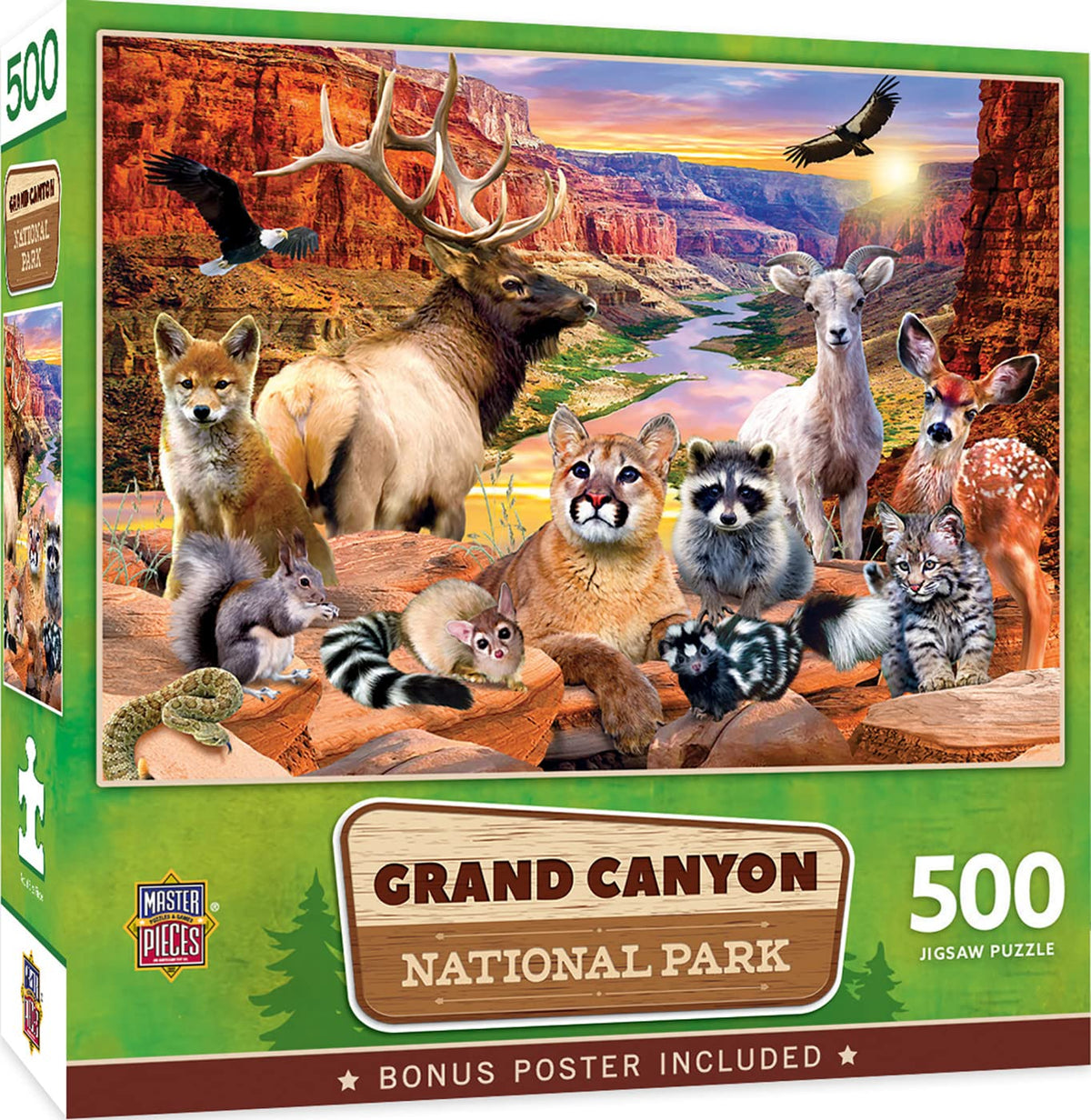 MasterPieces 500 Pieces Jigsaw Puzzle for Adults, Family, Or Youth - Yellowstone National Park - 15"x21"