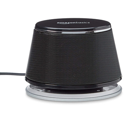 Amazon Basics Stereo 2.0 Speakers for PC or Laptop with Volume Control, 3.5mm Aux Input, USB-Powered, 1 Pair, Black