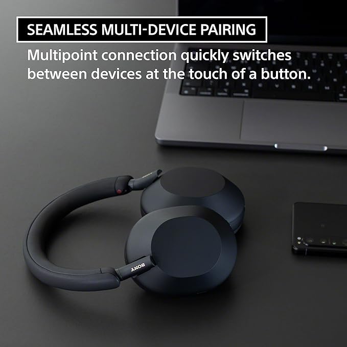 Sony WH-1000XM5 Premium Noise Canceling Headphones, Auto NC Optimizer, 30-Hour Battery, Alexa Voice Control, Midnight Blue