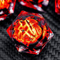 ARUOHHA DND Resin Dice Gazes Eye Dice Liquid Core Red RPG Sharp Edged Dice Set with Gift Box, Polyhedral D and D Dice Set Compatible with Dungeons Dragons Role Playing Game D20 D12 D10 D8 D6 D4