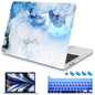 Mektron Designed Case for MacBook Pro 16 Inch A2141 Cover 2019 Release 16" with Liquid Retina Display/Touch ID, Plastic Hard Shell with Keyboard Skin & Screen Protector, Butterfly Flower C077