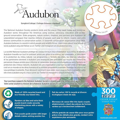 MasterPieces Audubon - Singbird Collage 300pc Ezgrip Puzzle