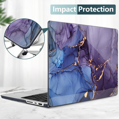DONGKE Compatible with MacBook Pro 16 Inch Case (2026-2021 Release, M5 M4 M3 M2 M1 Pro/Max Chip), Plastic Hard Shell Cover with Keyboard Cover & Screen Protector for MacBook Pro 16", Abstract Marble