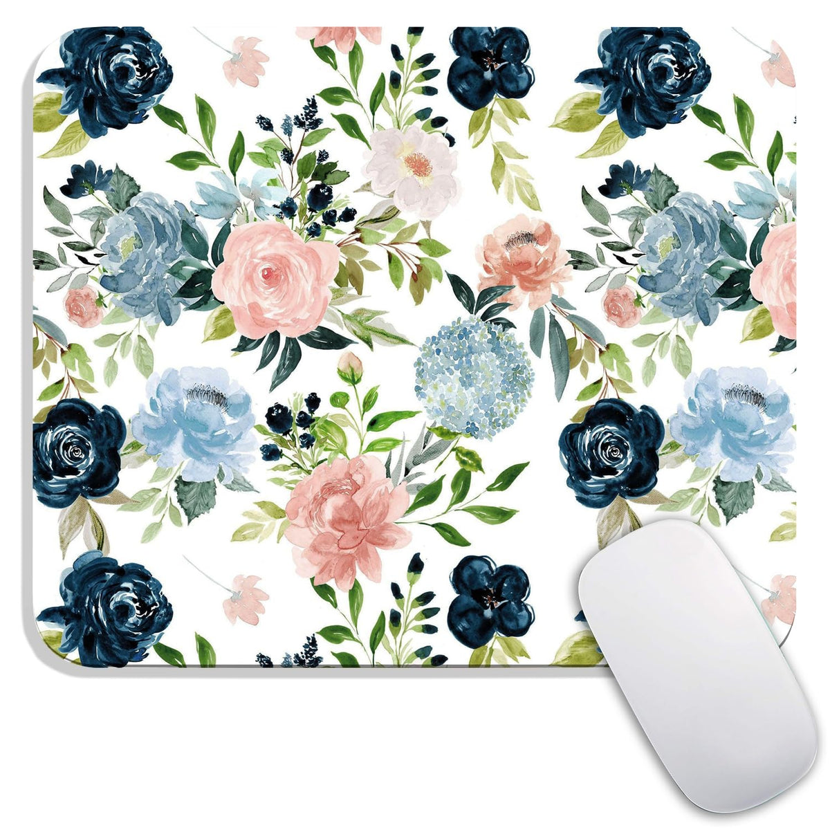 Armanza Square Mouse Pad Apricot Flower, Personalized Premium-Textured Custom Mouse Mat Design, Washable Mousepad Cloth, Non-Slip Rubber Base Computer Mouse Pads for Wireless Mouse