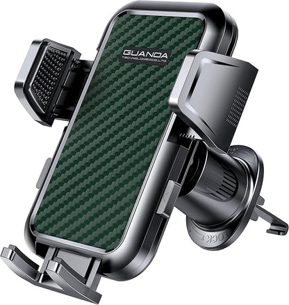 [2025 New] Car Vent Phone Mount, [Upgrade Hook Clip Never Shake] Adjustable 360 Rotation Vent Clip Car Phone Holder Mount, Big Phone & Thick Case Friendly Fit for All iPhone, Samsung & Cell Phone