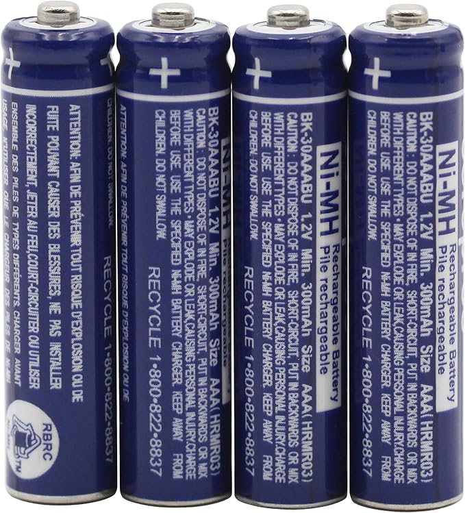 Cerepros 4-Pack BK-30AAABU Battery for Panasonic Cordless Phone BK30AAABU