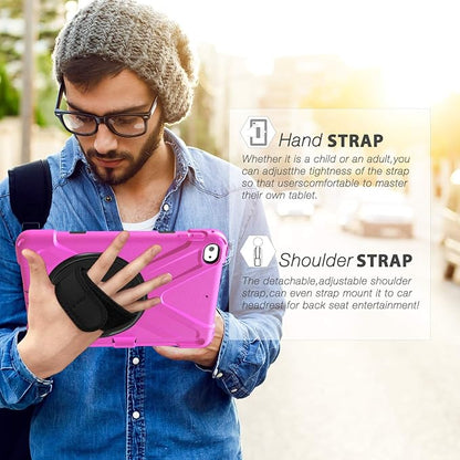 BRAECN iPad mini 5 Case,iPad mini 4 Case, Heavy Duty Shockproof Protective Rugged Case with Pencil Holder,Hand Strap,Kickstand, Shoulder Strap for iPad mini 5th/4th Generation 7.9 Inch for Kids