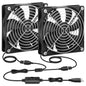 AmRunJe 40mm USB Fan 2pcs, 5V Mini Cooling Brushless Fan with Speed Control