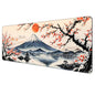 Dynippy Large Thin Mouse Pad with Stitched Edges, Black White Marble