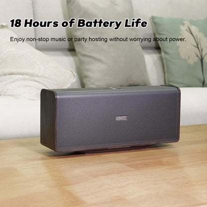 DOSS SoundBox Ultra Bluetooth Speaker with 2.1 Channel Audio, 80W Superior Sound with Deep Bass, Two DSP Technologies, 18H Playtime, BT 5.3, Wireless for Home, Office, Livingroom-Grey