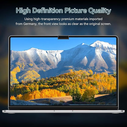 360° Privacy Screen for MacBook Air 13.6/13 Inch (2022-2025, M2, M3, M4), 4 Way Privacy Anti Glare Blue Light Filter Shield Film Anti Spy Laptop Protector for Mac 13.6In Computer