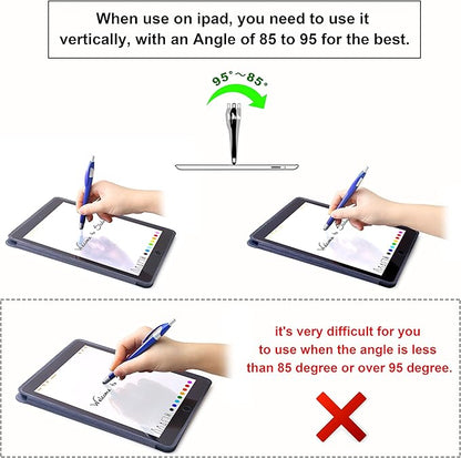 Skoloo Electronic Screen Touch Stylus,14 Pack 2 in 1 Slim Long Click Ink Stylus Ballpoint Pen For Universal Android Touch Screen Tablet Smartphone, Google Nexus, Samsung Galaxy, HTC, Multi-colored