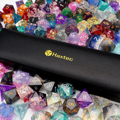 Haxtec Mystery Sharp Edge DND Dice Set, Resin Polyhedral RPG Dice