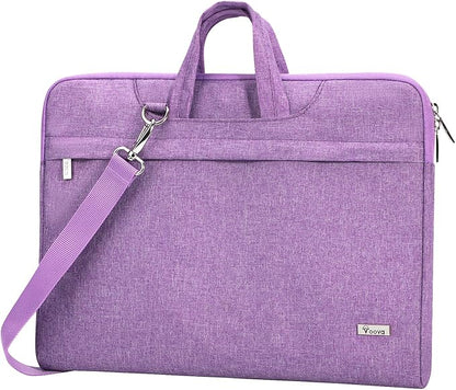 Voova Laptop Bag 15.6 Inch, Waterproof Computer Sleeve Carrying Case with Shoulder Straps & Handle Compatible with Macbook Air 15 M2/M3/M4, MacBook Pro 15/16, 15-16 Inch Hp Dell Lenovo Asus, Lavender