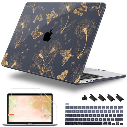 Lepeoac Case for MacBook Pro 13 inch Case M2 2022-2016 A2338 M1 A2251 A2289 A2159 A1989 A1708 A1706, Plastic Hard Shell + Keyboard Cover + Dust Plug, Happy Emoji