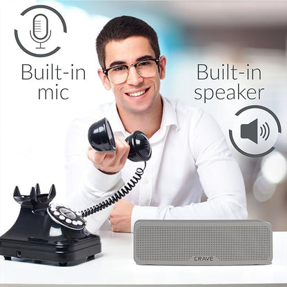 Crave Curve Portable Bluetooth Wireless Intelligent Speaker with Enhanced Bass, Built-in Microphone and Speakerphone