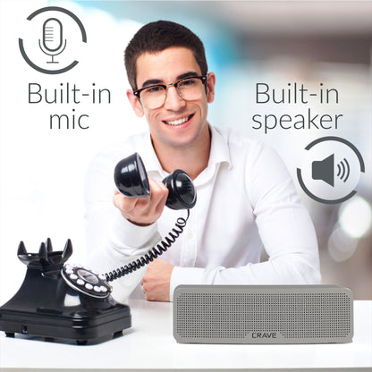 Crave Curve Portable Bluetooth Wireless Intelligent Speaker with Enhanced Bass, Built-in Microphone and Speakerphone