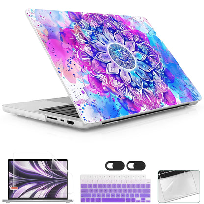 Lepeoac Case for 2026-2021 MacBook Pro 16-inch M5/M4/M3/M2/M1, Mandala