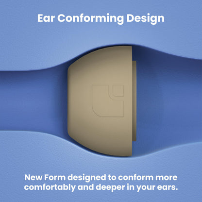 Foam Masters Ultra-Premium Memory Foam Ear Tips for AirPods Pro 1st & 2nd Gen | 3 Pairs | New Ver. | Secure Fit | Super Comfort | Better Noise Cancel | Replacement Buds (Assorted S/M/L, FDE Tan)