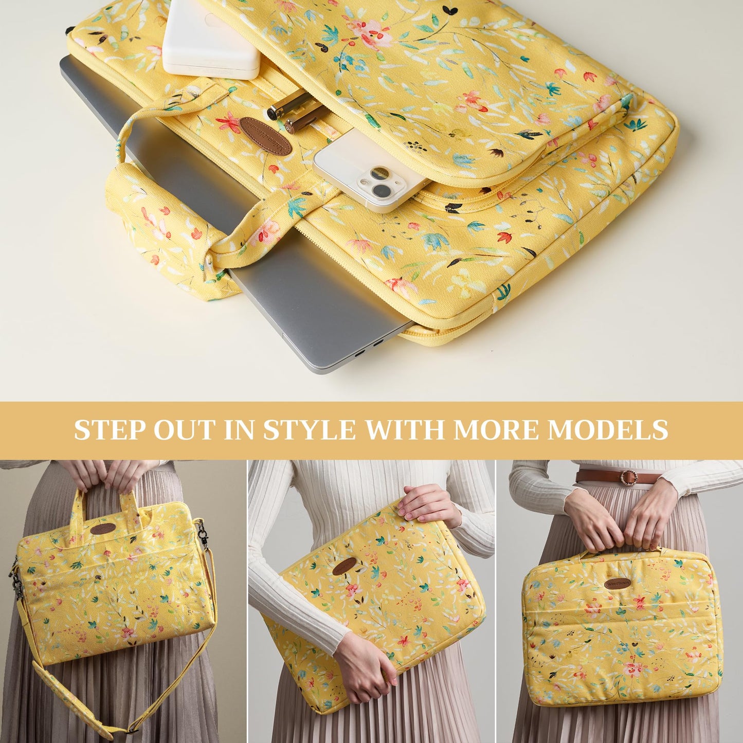 Maison d' Hermine Laptop Bag with Front Pocket Upto 15.5 inch Laptop Tablet