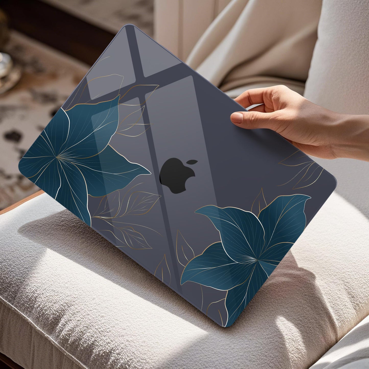 Mektron Case for 2026 MacBook Air 15 INCH M5 A3448 Compatible with M4 A3241 /M3 A3114 /M2 A2941 Printed Plastic Hard Shell Cover with 15.3" Liquid Retina Display Touch ID- Floral C348