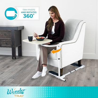 Stander Wonder Tray, Adjustable Swivel Table, Large Laptop Stand, Couch Desk, Side Tables & Gaming Bench, TV-Trays for Eating on Couches, Chairs, Recliners, Maple