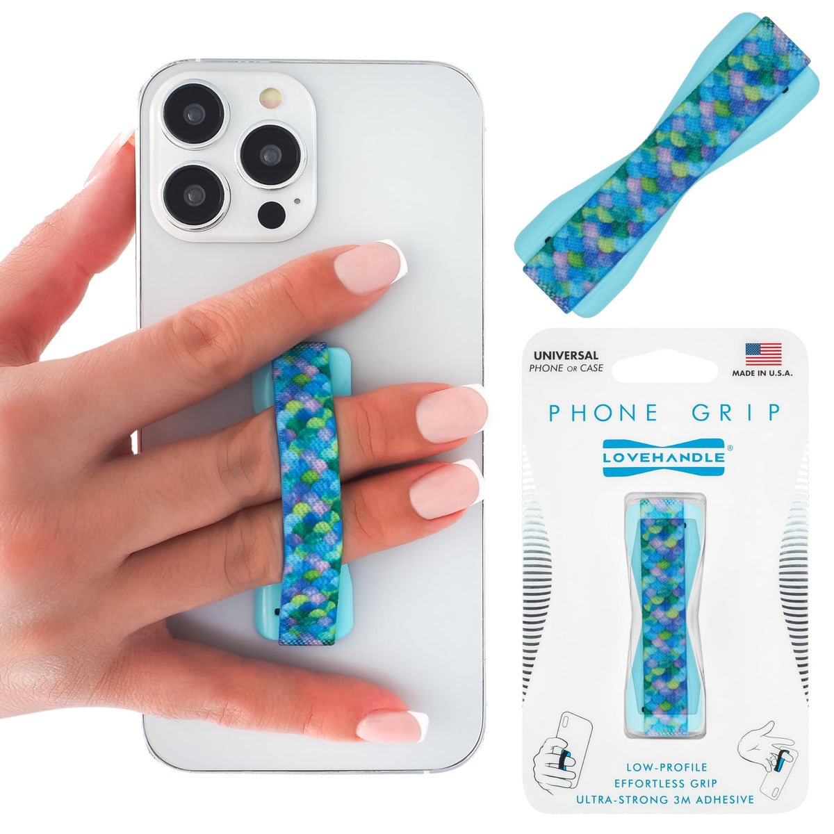 LOVEHANDLE Original Universal Phone Grip - Black and White Checkered