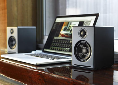 Audioengine A2+ Desktop 24 Bit Wireless Bluetooth Desktop Speakers - 60W Computer Speakers for Music and Gaming