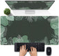 Cute Pastel Mint Green Forest Sage Desk Mat Anime Large Gaming Mouse Pad XL, Aesthetic Sunrise Laptop Computer Keyboard Mouse Mat, Women Office Desk Decor Cover Mat with Stitched Edges 31.5"x11.8"