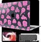 MEEgoodo for MacBook Air 13 inch Case 2021 2020 2019 2018 Released A2337 M1 A2179 A1932 with Touch ID, Plastic Hard Shell & Keyboard Cover Compatible with MacBook Air Case 13.3, Pink Groovy Emoji