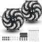 FSBCGT 2PCS 14 Inch Universal Slim Push Pull Electric Radiator Cooling Fan