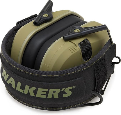 Walker's Razor Slim Ultra Low Profile Compact Design Adjustable Range Shooting Hunting Hearing Protection Electronic Earmuffs