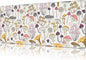Mouse Pad Large Colorful Mushrooms Non-Slip Gaming Desk Mat with Stitched Edge Laptop Keyboard Desk Pad for Work Home Gaming (35.4 x 15.7 Inches)