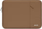 MOSISO Laptop Case 13.3 inch, 13-13.3 inch Laptop Sleeve Compatible with MacBook Air/Pro 13 / Pro 14, HP Dell ASUS Lenovo Notebook, Polyester Vertical Computer Sleeve Bag with Pocket, Mocha