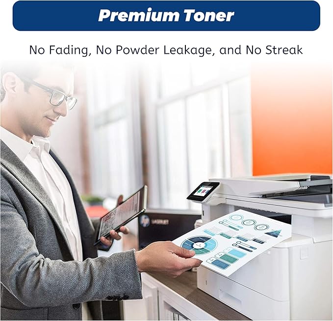 206A Black Toner Cartridge,with Chip 2 Pack Replacement for HP 206X W2110A for HP Color Laserjet pro M283cdw M283fdw M282nw M255dw M255nw M283 M255 Printer