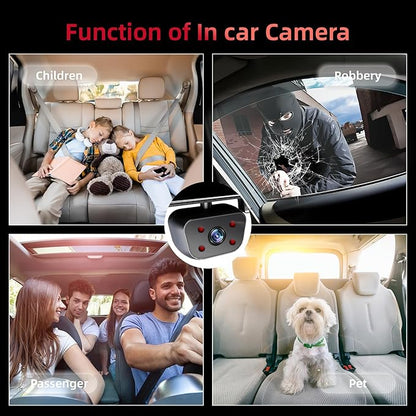 2025 Rearview Mirror Camera for Cars,12'' Mirror Dash Cam 4 Channel, 360 Dashcam Front Rear Inside,Touch Screen Backup Camera,IR Night Vision,WiFi,APP,GPS, 24/7 Recording Parking Monitor,Free 128GB SD